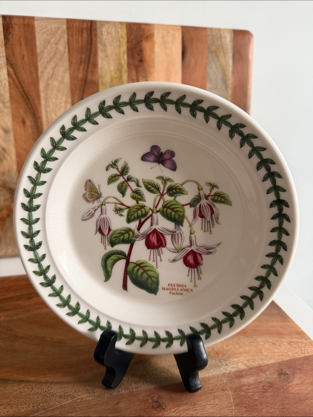 Portmeirion Fuchsia  Magellanica Small Plate Botanic Garden Made in England